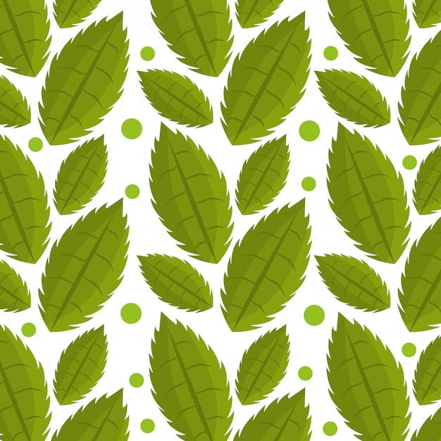 Hojas y hojas ecología gráfica de patrones sin fisuras