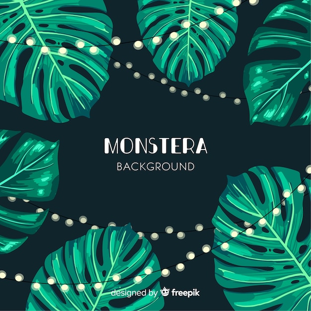 Vector gratuito hojas de monstera