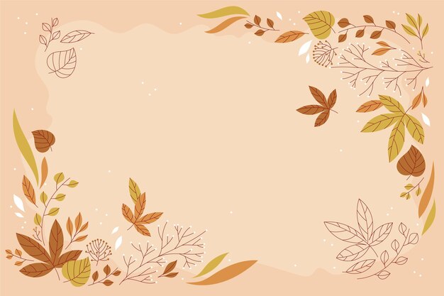 Hojas de otoño en el fondo