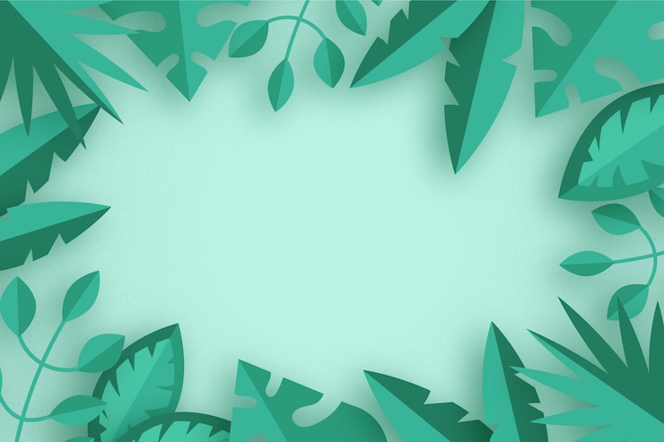 Vector gratuito hojas tropicales en papel estilo fondo
