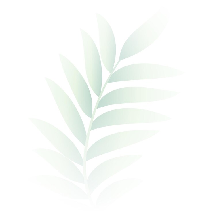 Vector gratuito hojas verdes tropicales en diseño de fondo blanco