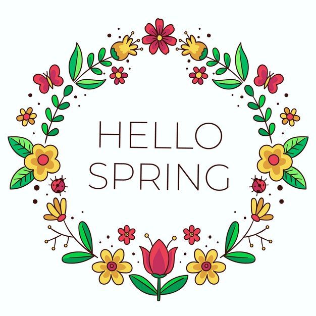 Hola banner de primavera