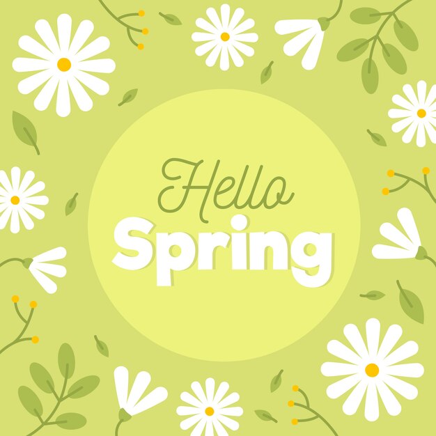 Hola concepto de letras de primavera