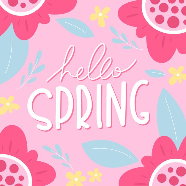 Hola concepto de letras de primavera