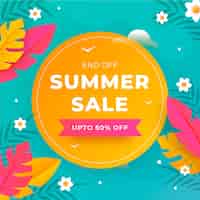 Vector gratuito hola concepto de venta de verano