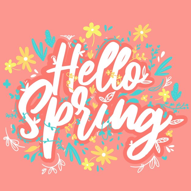 Hola fondo floral de primavera