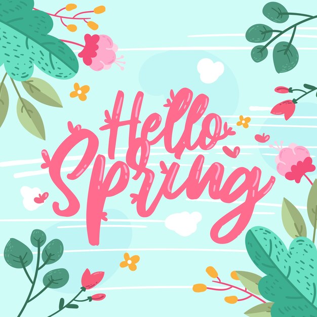 Hola fondo floral de primavera