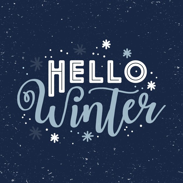 Hola letras de invierno