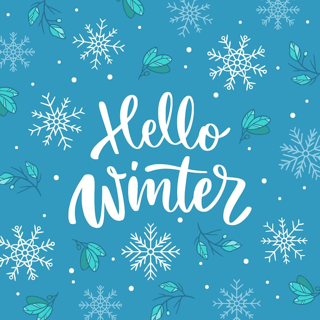 Hola letras de invierno