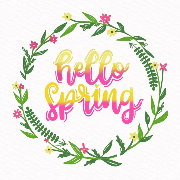 Hola letras de primavera