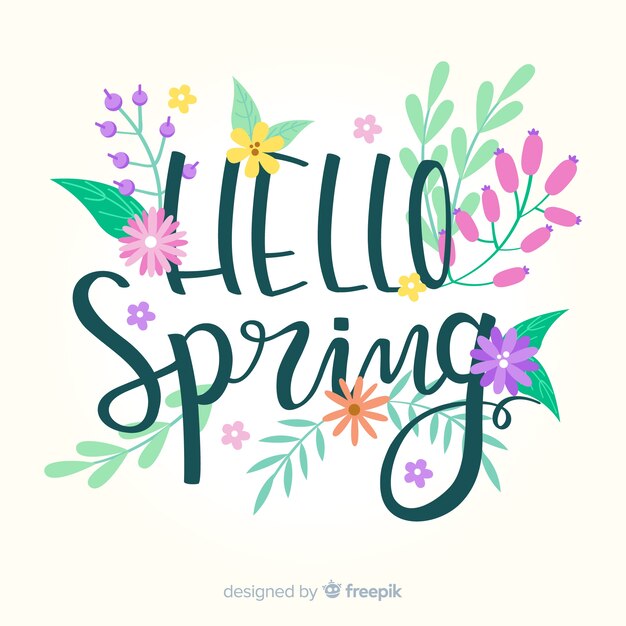 Hola Spring Lettering