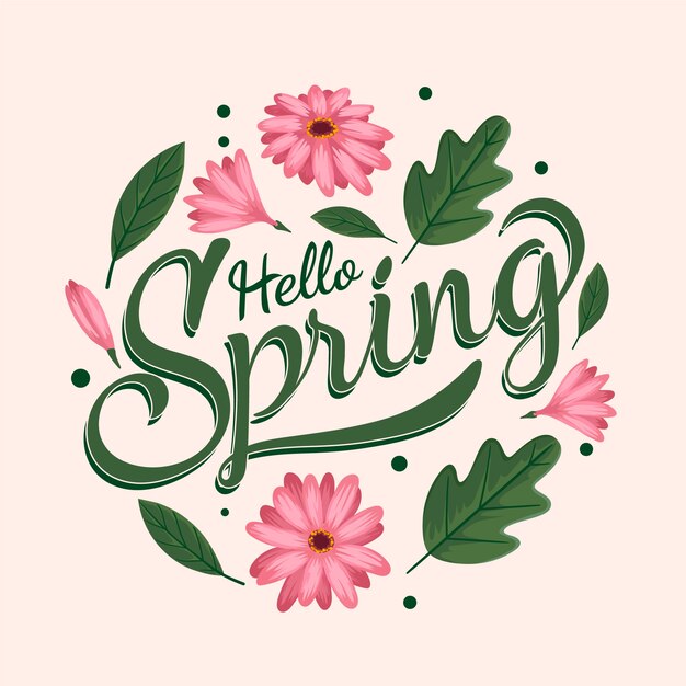 Hola Spring Lettering