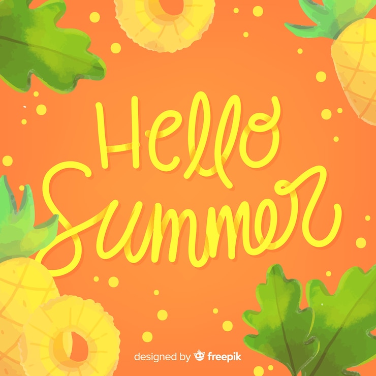 Vector gratuito hola verano de fondo