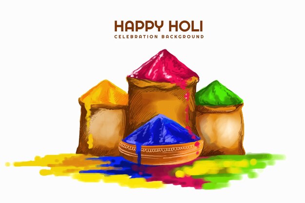 Holi celebración colorida para el fondo del festival indio