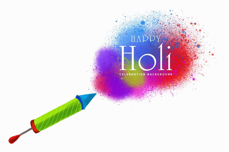 Vector gratuito holi celebración colorida para el fondo del festival indio