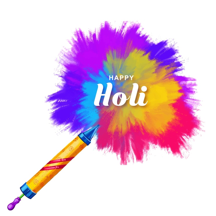 Vector gratuito holi celebración colorida salpicadura para el fondo del festival indio