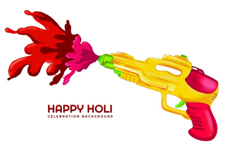 Vector gratuito holi indio festival tradicional de fondo de tarjeta de colores