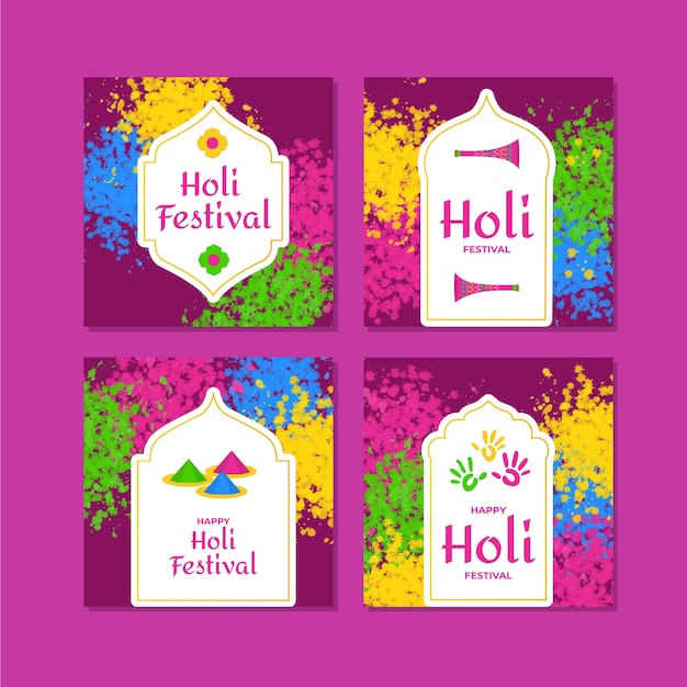 Holi instagram post collection