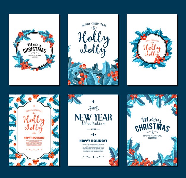 Holly Jolly - conjunto de banners de Navidad.