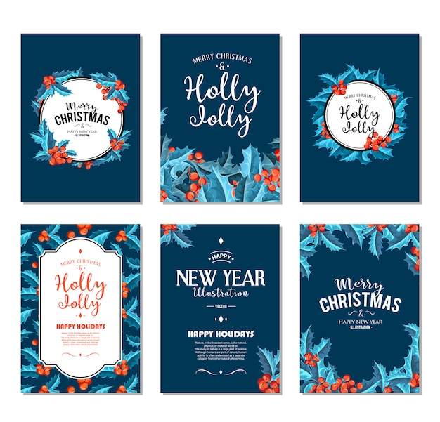 Holly Jolly - conjunto de banners de Navidad.