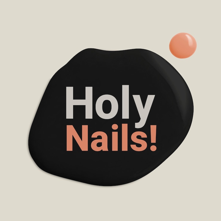 Vector gratuito holy nails business logo vector estilo de pintura de color creativo