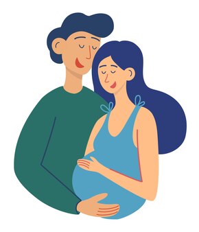 Pareja Esperando Bebe Los Futuros Padres Mama Y Papa Familia Joven Ilustracion Vectorial Vector Gratis Pareja Esperando Bebe Los Futuros Padres Mama Y Papa Familia Joven Ilustracion Vectorial Vector Gratis