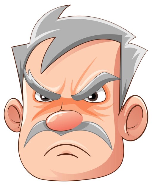 Hombre adulto con expresión gruñona