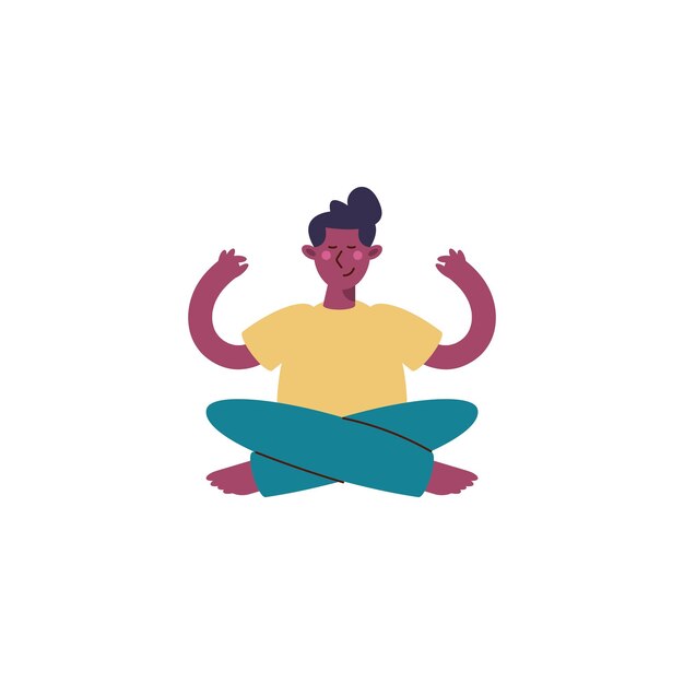 hombre afro practicando yoga