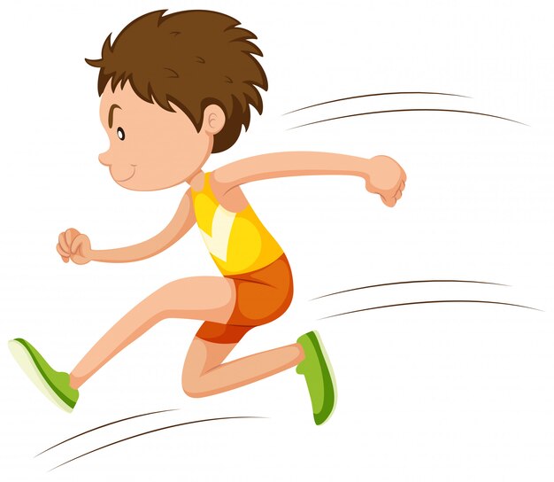 Hombre atleta corriendo en una carrera
