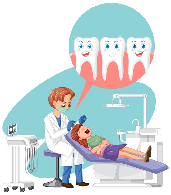 Hombre dentista examinando los dientes del paciente