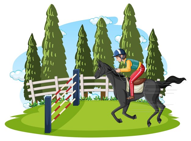 Hombre ecuestre a caballo
