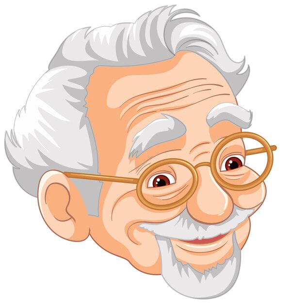 Hombre de edad avanzada alegre con gafas