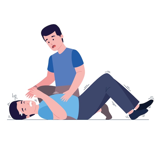 hombre con epilepsia con convulsiones