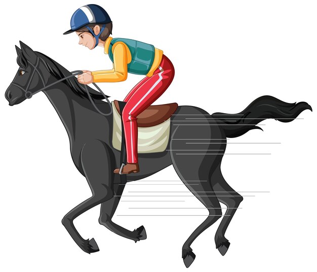 un, hombre, equitación, caballo, blanco, plano de fondo