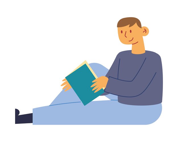 hombre leyendo diseño