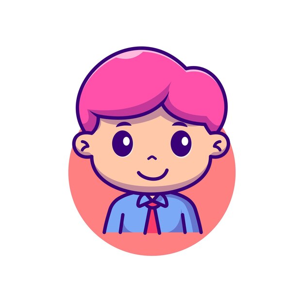 Hombre lindo vector de dibujos animados de negocios icono ilustración gente negocio vector plano aislado