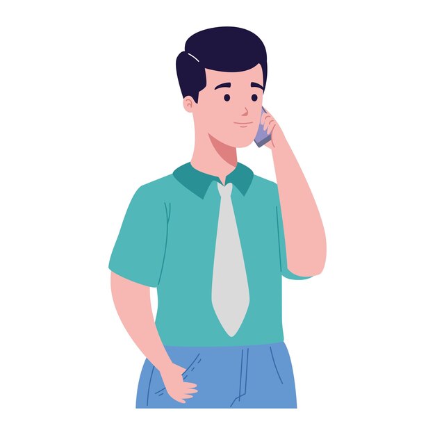 hombre de negocios que usa un teléfono inteligente