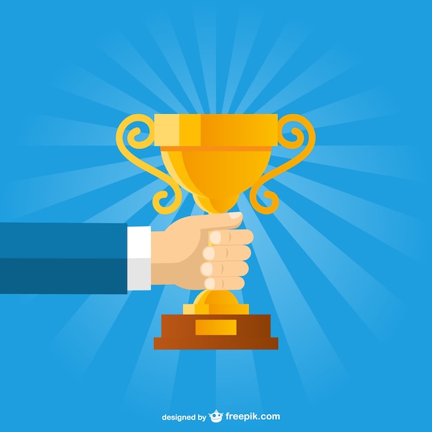 Hombre de negocios con trofeo