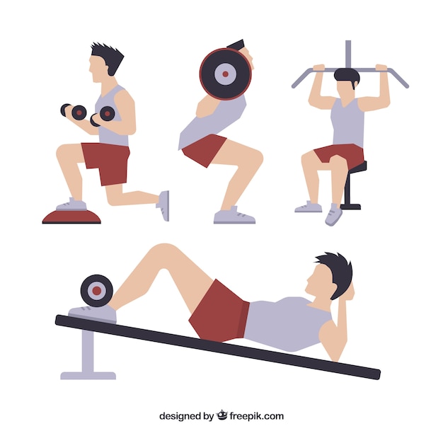 Hombre practicando ejercicio