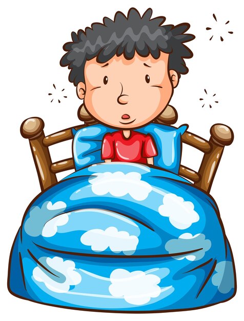 Un hombre que se despierta en medio de la noche.