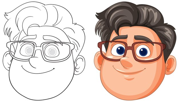 Hombre sonriente con gafas