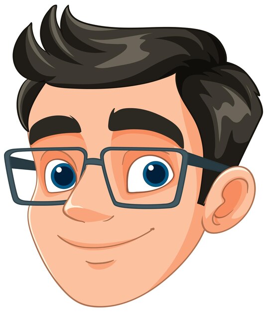 Hombre sonriente con gafas