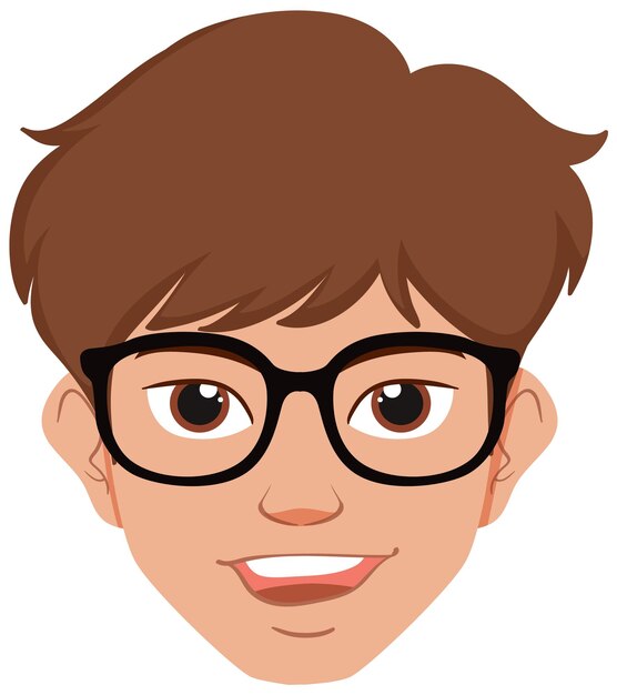 Hombre sonriente con gafas