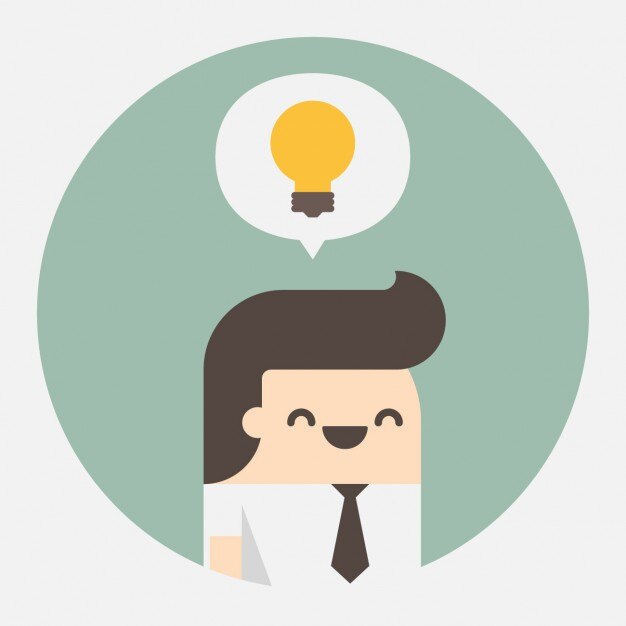 Hombre teniendo una idea
