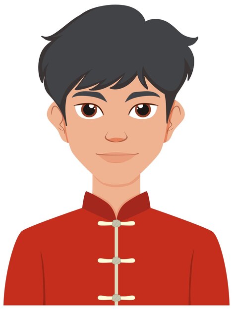 Hombre con traje rojo tradicional