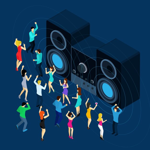 Hombres y mujeres bailando