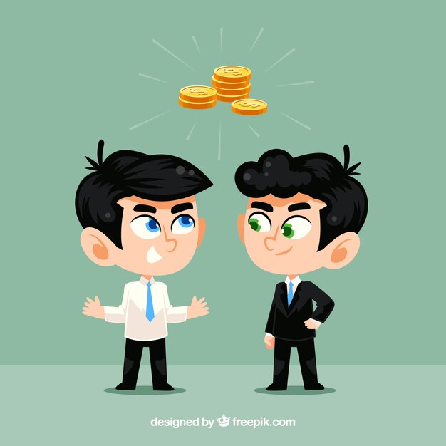 Hombres de negocios hablando de dinero