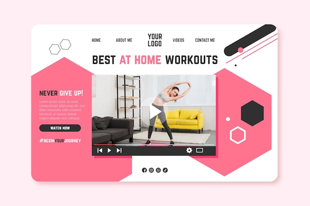 Home fitness banner templater