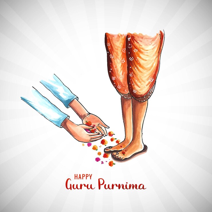 Vector gratuito honrando el fondo de la tarjeta celebration guru purnima