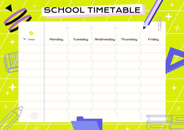 Horario plano de regreso a la escuela